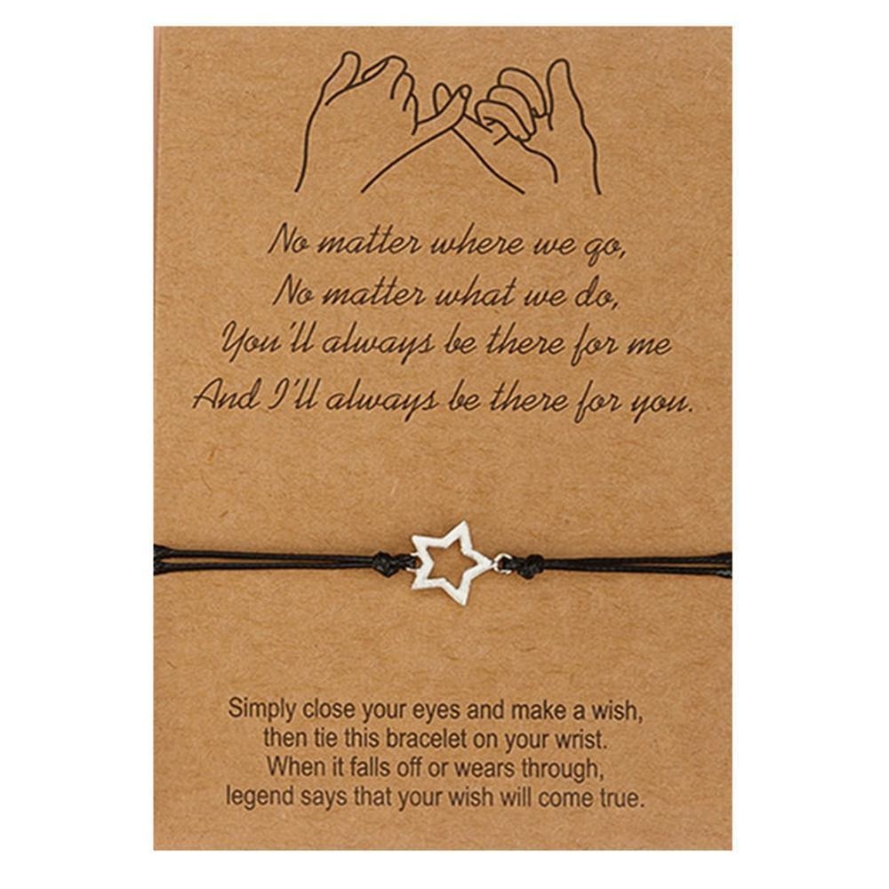 Long Distance Relationship Friendship Card Bracelets Promise Bracelet Birthday Gift For Best Friend 4