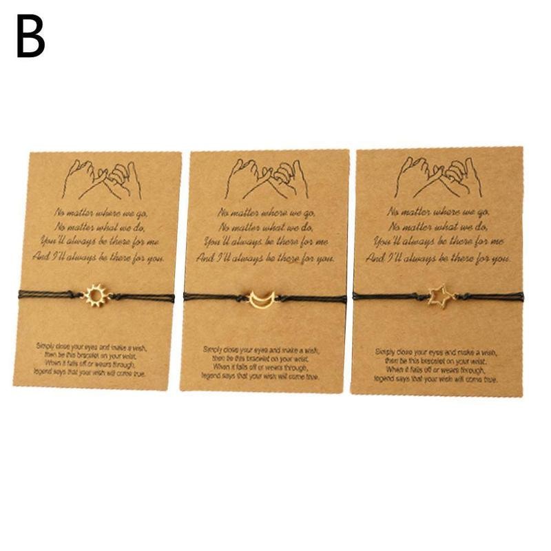 Long Distance Relationship Friendship Card Bracelets Promise Bracelet Birthday Gift For Best Friend 7