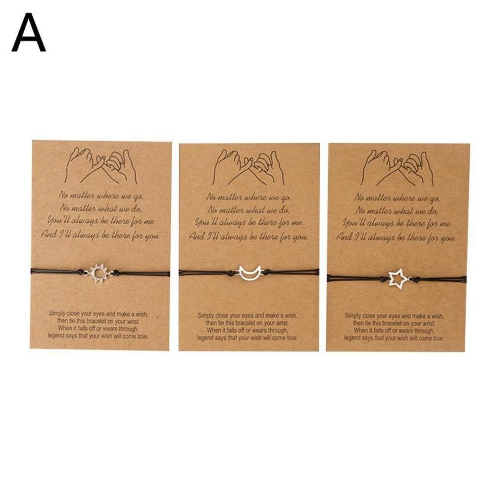 Long Distance Relationship Friendship Card Bracelets Promise Bracelet Birthday Gift For Best Friend 6