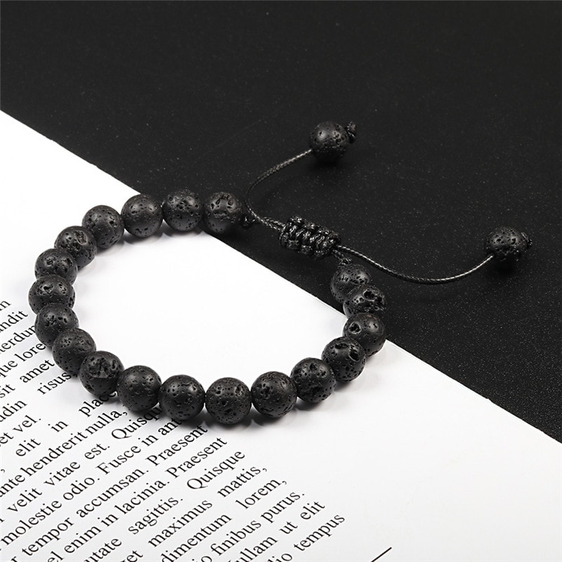 Beads Adjustable Couples Bracelets Black White Macrame Lovers Bracelet For Men Women Distance Jewel 3