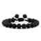 Beads Adjustable Couples Bracelets Black White Macrame Lovers Bracelet For Men Women Distance Jewel 6