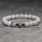 Rainbow LGBT Natural Frosted Stone Bracelet for Male Female Distance Couples Yoga Meditation Armband Jewelry