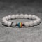 Rainbow LGBT Natural Frosted Stone Bracelet for Male Female Distance Couples Yoga Meditation Armband Jewelry