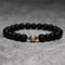 Rainbow LGBT Natural Frosted Stone Bracelet for Male Female Distance Couples Yoga Meditation Armband Jewelry