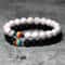 Rainbow LGBT Natural Frosted Stone Bracelet for Male Female Distance Couples Yoga Meditation Armband Jewelry