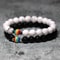 Rainbow LGBT Natural Frosted Stone Bracelet for Male Female Distance Couples Yoga Meditation Armband Jewelry