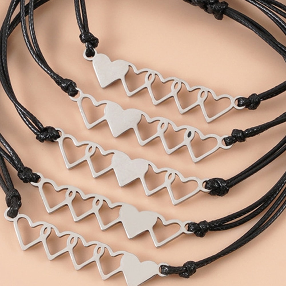 Creative Friendship Bracelet for Sisters Bestie Long Distance Heart Gift for Girls