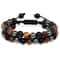 Doublelayer Men Tiger Eye Beads Bracelet Natural Stone Hematite Health Care Charm Bracelets Jewelry 7