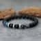 Natural Stone Onyx Phoenix Tiger Eyes Bracelet for Men Stylish Energy Healing Casual Homme