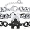 Long Distance Relationship Gifts Matching Bracelets For Couples Puzzle Heart Stainless Steel His He 6
