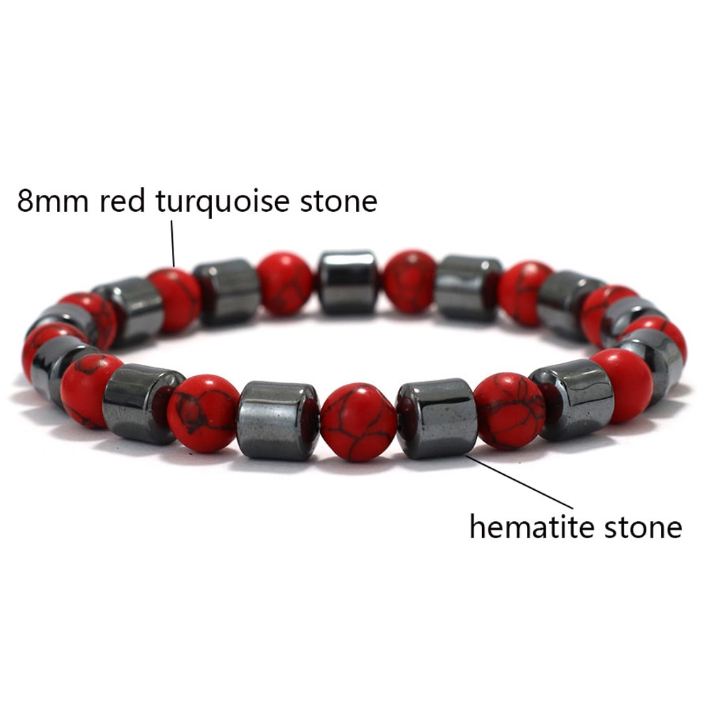 Premium Men Bracelet Howlite Hematite Tiger Eyes Homme Cycling Decoration 5