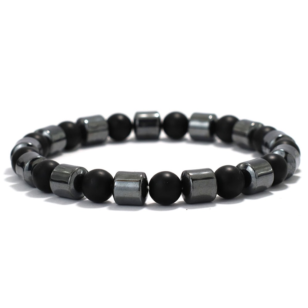 Premium Men Bracelet Howlite Hematite Tiger Eyes Homme Cycling Decoration 6