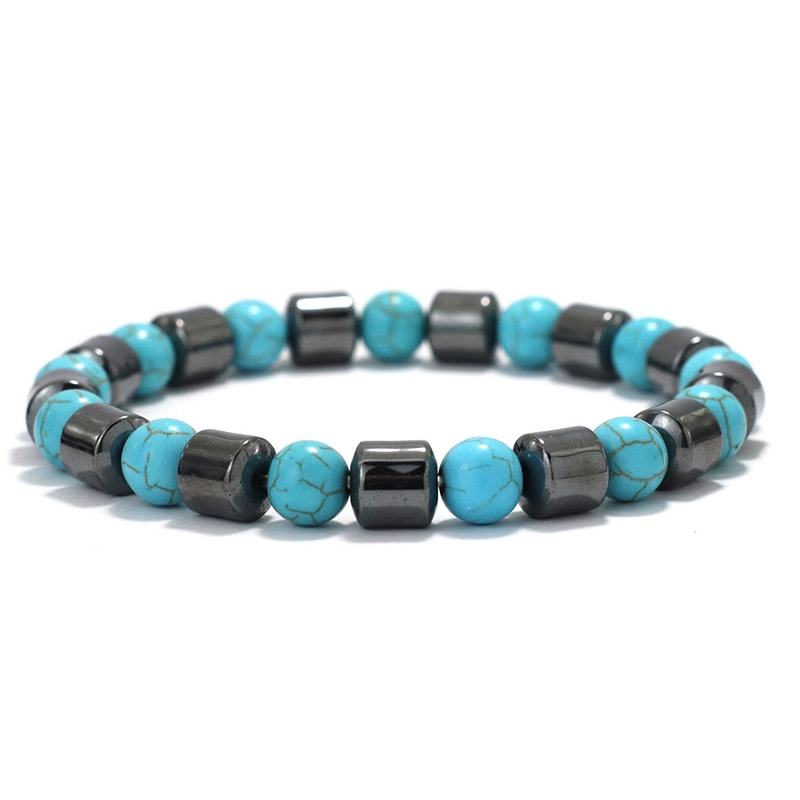 Premium Men Bracelet Howlite Hematite Tiger Eyes Homme Cycling Decoration 8