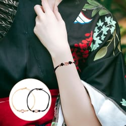 durable woven adjustable vibration touch bracelets for couples him her long distance relationship matching wristbands