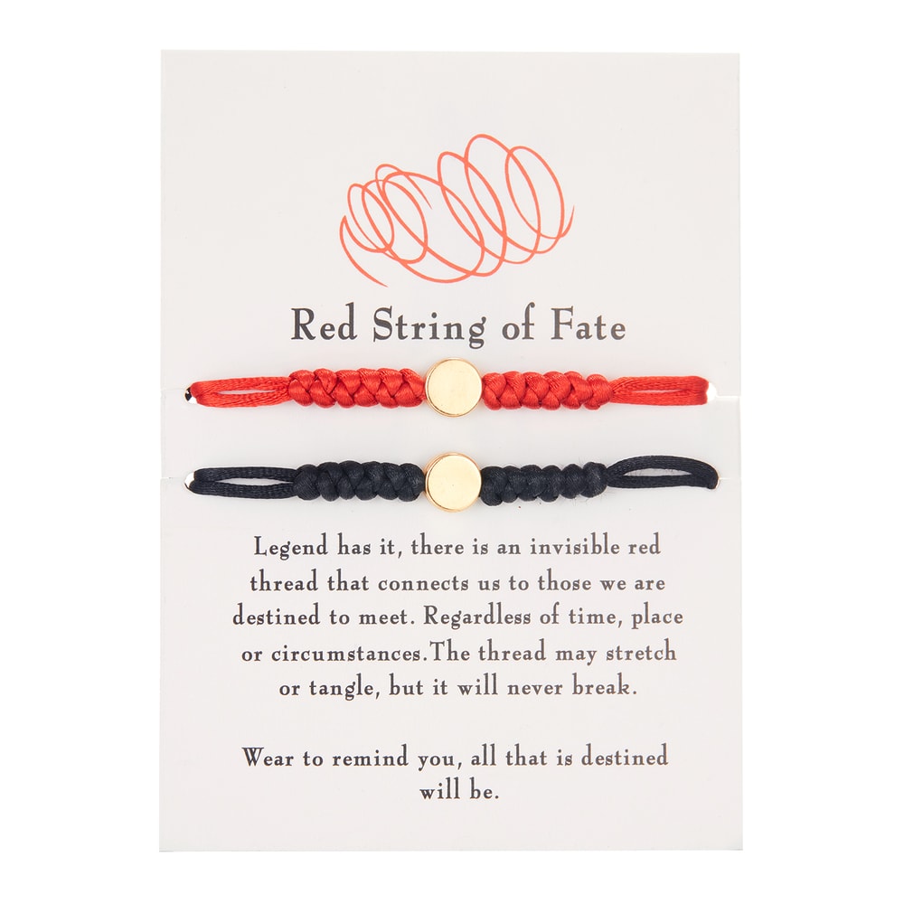 Handmade Red Black Rope Braided Bracelets Red String Of Fate Matching Long Distance Couples Gifts F 5