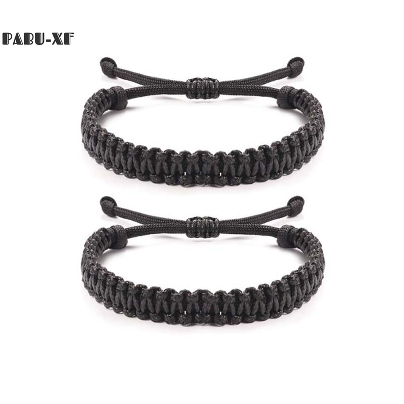 Handmade Paracord Bracelet Unisex Friendship Distance Matching BFF Wax Rope String Personalized Fri 0