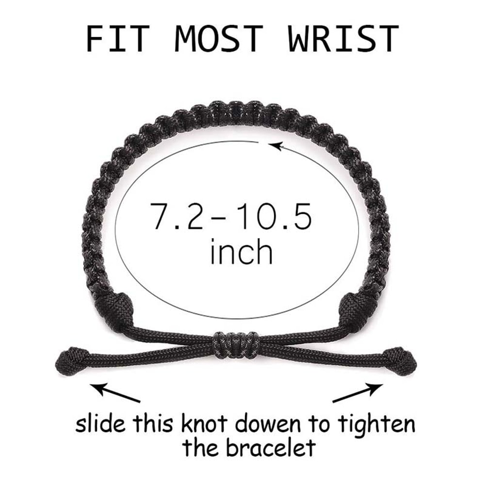 Handmade Paracord Bracelet Unisex Friendship Distance Matching BFF Wax Rope String Personalized Fri 5