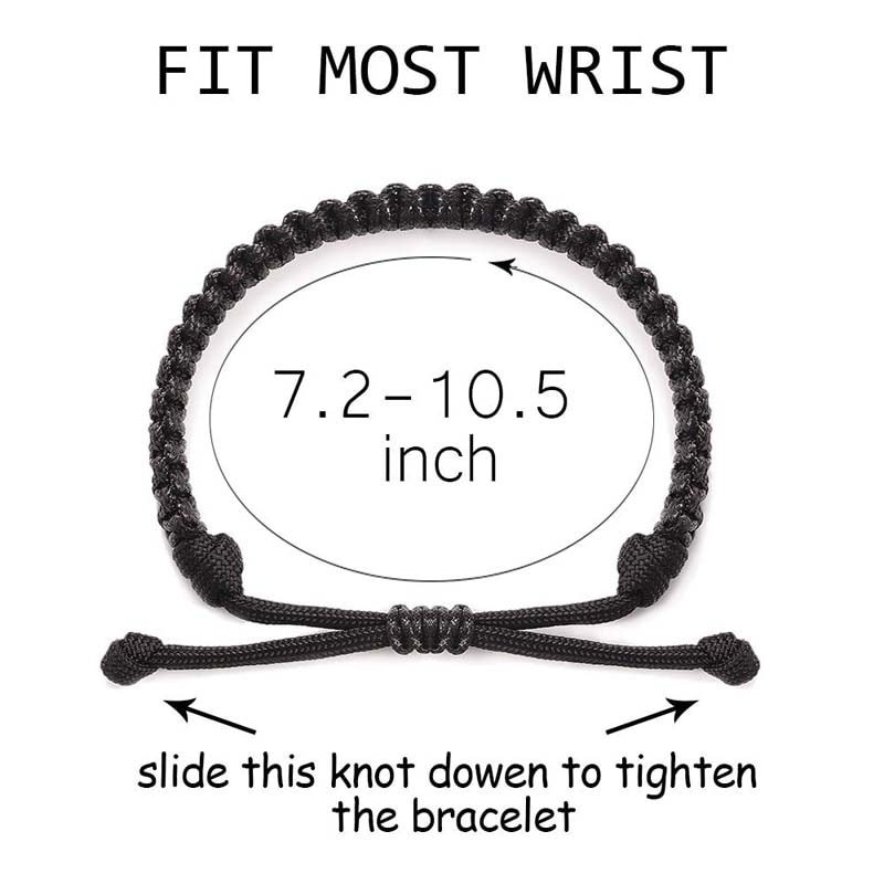 Handmade Paracord Bracelet Unisex Friendship Distance Matching BFF Wax Rope String Personalized Fri 5