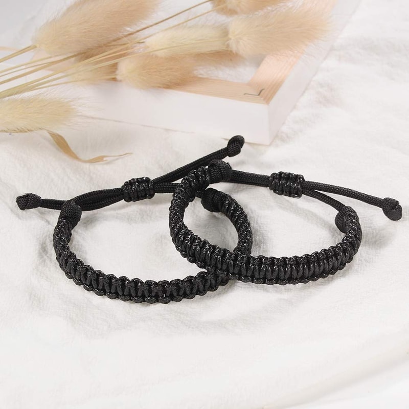 Handmade Paracord Bracelet Unisex Friendship Distance Matching BFF Wax Rope String Personalized Fri 3