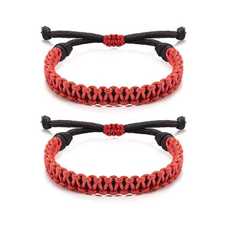 Handmade Paracord Bracelet Unisex Friendship Distance Matching BFF Wax Rope String Personalized Fri 4