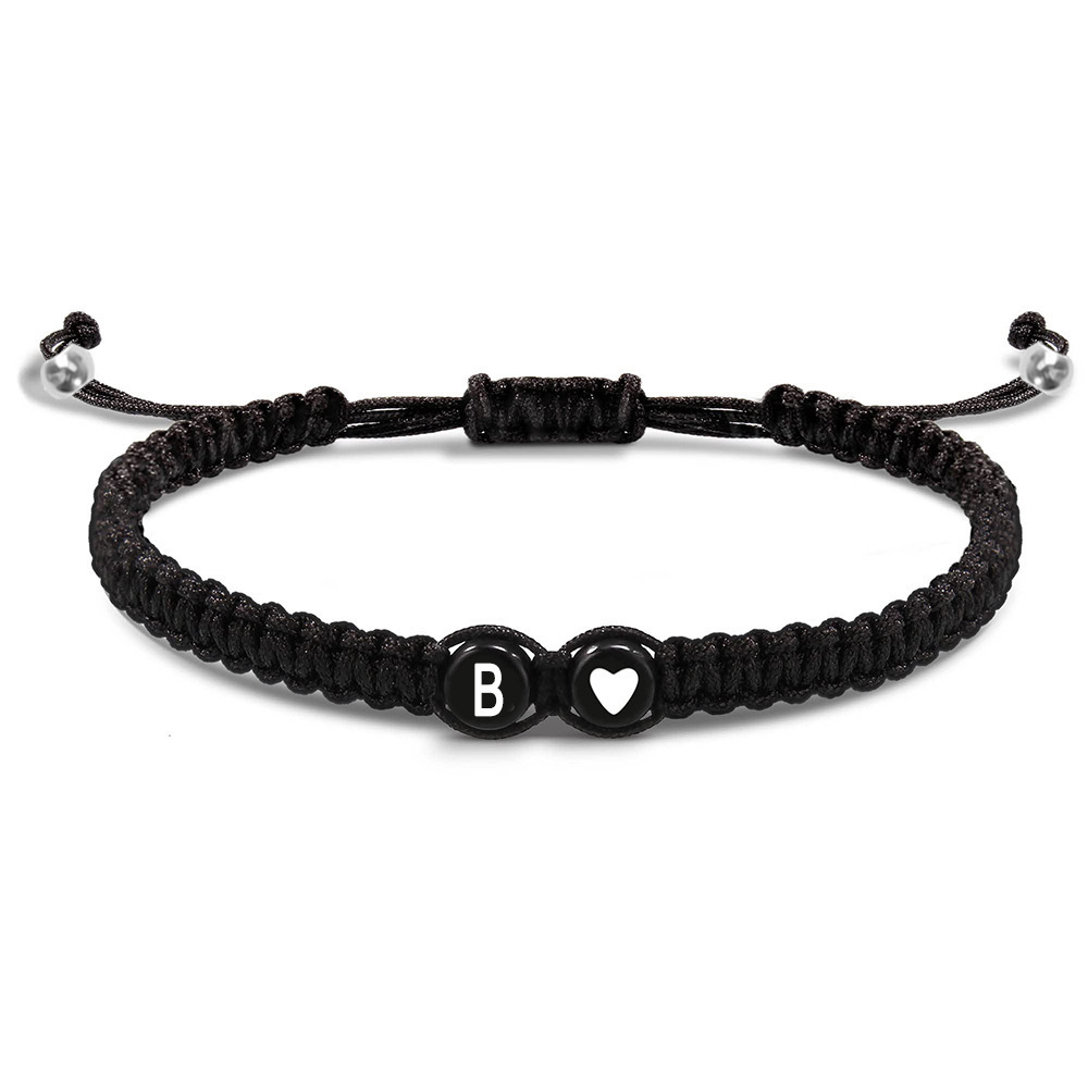 Handmade Adjustable Name Braided Bracelets Letters Initial Heart Friendship Jewelry For Women Men G 3