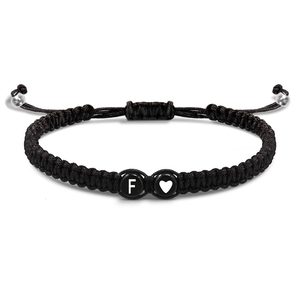 Handmade Adjustable Name Braided Bracelets Letters Initial Heart Friendship Jewelry For Women Men G 4