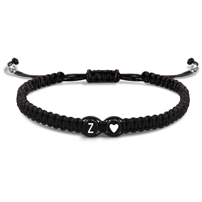 Handmade Adjustable Name Braided Bracelets Letters Initial Heart Friendship Jewelry For Women Men GiftsaHandmade Adjusta