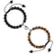 Natural Stone Beads Couple Distance Bracelets Set Braided Bracelet Lovers Heart Magnet Adjustable B 9