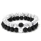 Yoga Bracelets For Men Women Lava Stone Tiger Eye Beaded Couple Distance Black White Elastic Rope J 0
