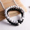 Yoga Bracelets For Men Women Lava Stone Tiger Eye Beaded Couple Distance Black White Elastic Rope J 4
