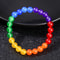 Colorful Natural Stone Bead Bracelet Rainbow LGBT Distance Couple Jewelry for Men Women