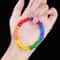 Colorful Natural Stone Bead Bracelet Rainbow LGBT Distance Couple Jewelry for Men Women