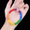 Colorful Natural Stone Bead Bracelet Rainbow LGBT Distance Couple Jewelry for Men Women