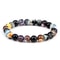 8mm Fire Agates Onyx Beads Couples Distance Bracelets Natural Healing Yoga For Men Women Elastic St 7