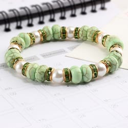 natural stone beaded circle elastic bracelets bangles charm distance bracelet fashion jewelry men women couple gift