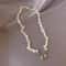 Magnetic Heart Pearl Choker Necklace Elegant Chain Jewelry For Women Girls Bridal Engagement Gift 2