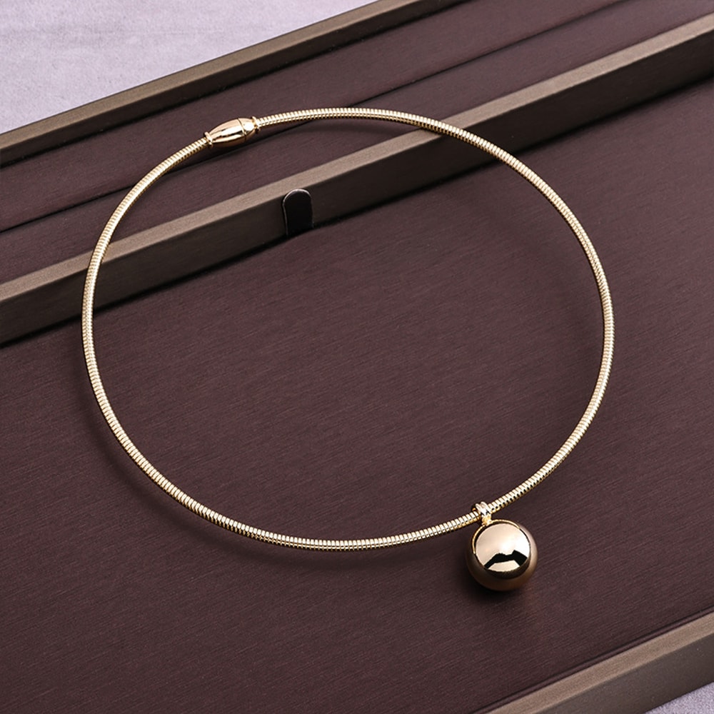 Heart Shaped Snake Bone Chain Pendant Collar Cross Border Magnetic Attraction Necklace 5