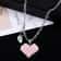 Love Heart Shaped Pendant Necklace Mosaic Magnetic Design Valentine Day Fashion Jewelry Trendy Cute 2