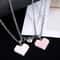 Love Heart Shaped Pendant Necklace Mosaic Magnetic Design Valentine Day Fashion Jewelry Trendy Cute 3