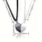 Magnetic Heart Couple Pendant Necklace Electrocardiogram Good Simple Quality Splicing Necklace Vale 5