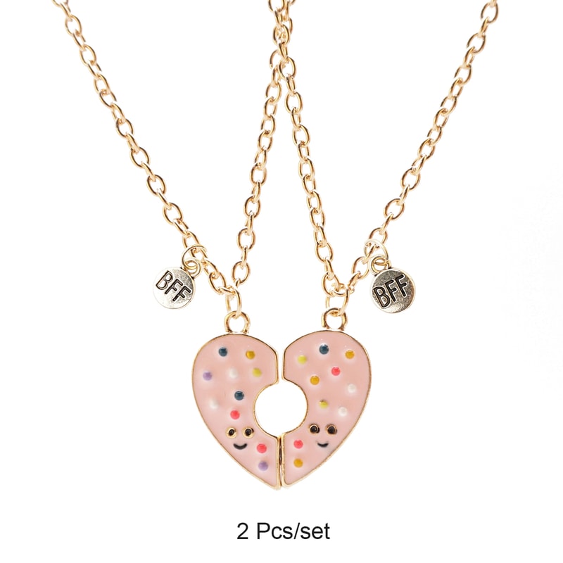 Best Friends Pendant Necklace Magnetic Broken Heart Chain Adjustable Lover BFF Jewelry Gift For Wom 6