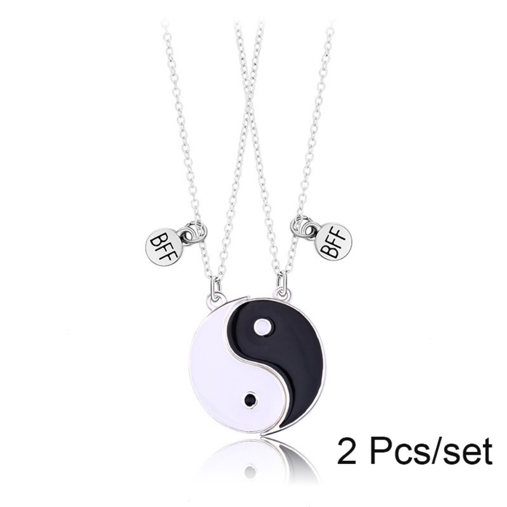 Best Friends Pendant Necklace Magnetic Broken Heart Chain Adjustable Lover BFF Jewelry Gift For Wom 7