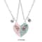 Best Friends Pendant Necklace Magnetic Broken Heart Chain Adjustable Lover BFF Jewelry Gift For Wom 8