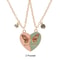 Best Friends Pendant Necklace Magnetic Broken Heart Chain Adjustable Lover BFF Jewelry Gift For Wom 9