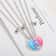 Stitching Heart Magnetic Best Friends Pendant Necklace Colorful Sequins Jewelry Gift For Men Couple 3
