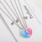 Stitching Heart Magnetic Best Friends Pendant Necklace Colorful Sequins Jewelry Gift For Men Couple 3