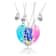 Stitching Heart Magnetic Best Friends Pendant Necklace Colorful Sequins Jewelry Gift For Men Couple 6