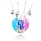 Stitching Heart Magnetic Best Friends Pendant Necklace Colorful Sequins Jewelry Gift For Men Couple 6