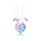 Stitching Heart Magnetic Best Friends Pendant Necklace Colorful Sequins Jewelry Gift For Men Couple 7