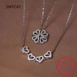 spaceman magnetic heart pendant necklace, astronaut star couple necklaces, friendship jewelry gift for women men